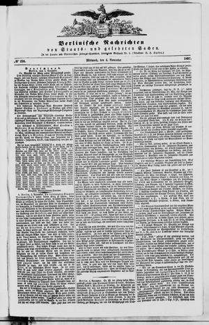 Berlinische Nachrichten von Staats- und gelehrten Sachen on Nov 4, 1857