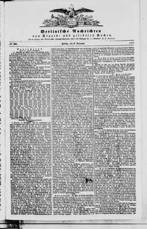 Berlinische Nachrichten von Staats- und gelehrten Sachen vom 06.11.1857
