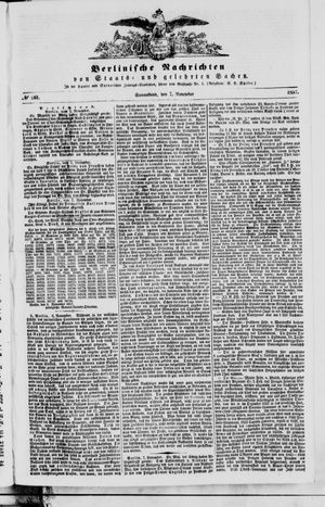 Berlinische Nachrichten von Staats- und gelehrten Sachen vom 07.11.1857