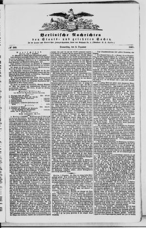 Berlinische Nachrichten von Staats- und gelehrten Sachen vom 03.12.1857