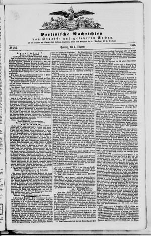 Berlinische Nachrichten von Staats- und gelehrten Sachen vom 06.12.1857