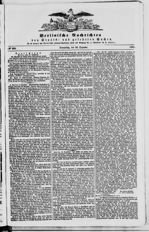 Berlinische Nachrichten von Staats- und gelehrten Sachen on Dec 10, 1857