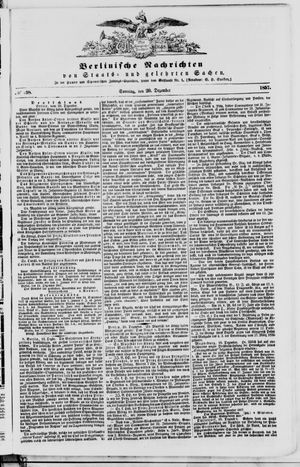 Berlinische Nachrichten von Staats- und gelehrten Sachen vom 20.12.1857