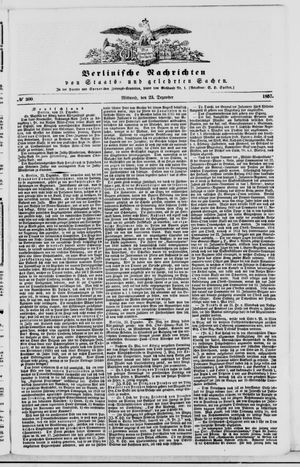 Berlinische Nachrichten von Staats- und gelehrten Sachen vom 23.12.1857