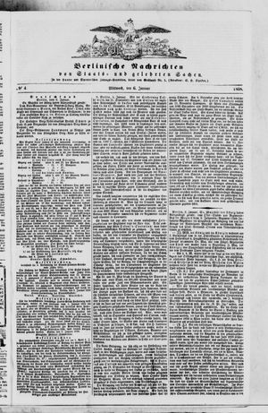 Berlinische Nachrichten von Staats- und gelehrten Sachen vom 06.01.1858
