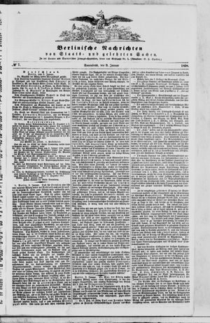 Berlinische Nachrichten von Staats- und gelehrten Sachen vom 09.01.1858