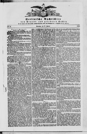 Berlinische Nachrichten von Staats- und gelehrten Sachen on Jan 17, 1858