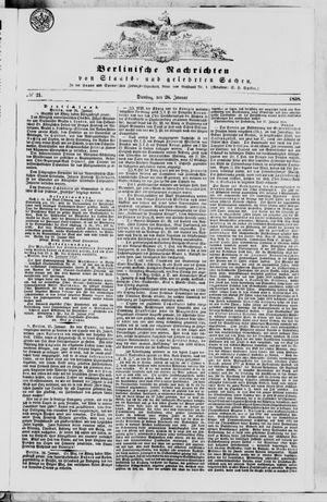 Berlinische Nachrichten von Staats- und gelehrten Sachen on Jan 26, 1858
