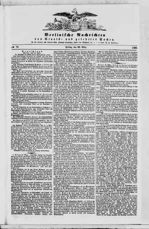 Berlinische Nachrichten von Staats- und gelehrten Sachen on Mar 26, 1858