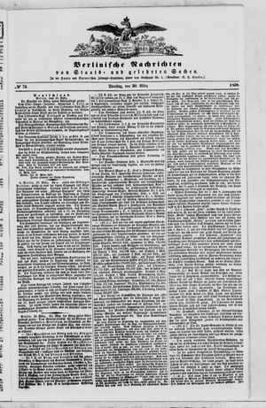 Berlinische Nachrichten von Staats- und gelehrten Sachen vom 30.03.1858