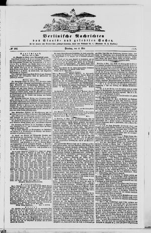 Berlinische Nachrichten von Staats- und gelehrten Sachen vom 04.05.1858