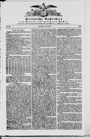 Berlinische Nachrichten von Staats- und gelehrten Sachen vom 09.05.1858