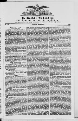 Berlinische Nachrichten von Staats- und gelehrten Sachen vom 20.05.1858
