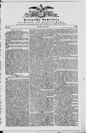 Berlinische Nachrichten von Staats- und gelehrten Sachen vom 06.06.1858