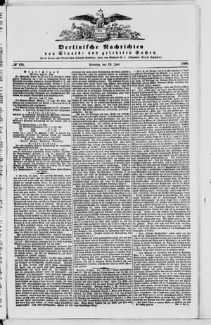 Berlinische Nachrichten von Staats- und gelehrten Sachen on Jun 13, 1858