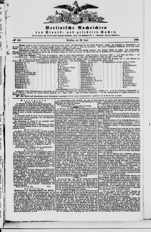 Berlinische Nachrichten von Staats- und gelehrten Sachen on Jun 29, 1858