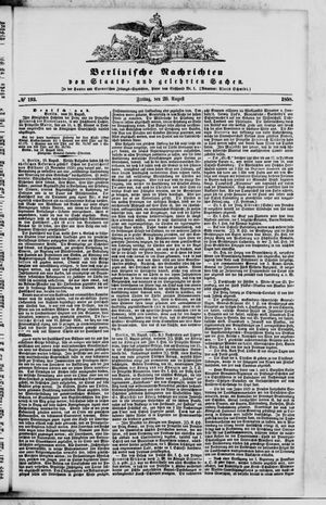 Berlinische Nachrichten von Staats- und gelehrten Sachen vom 20.08.1858