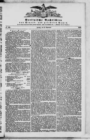 Berlinische Nachrichten von Staats- und gelehrten Sachen on Sep 3, 1858