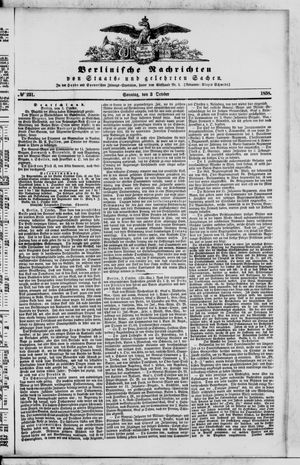 Berlinische Nachrichten von Staats- und gelehrten Sachen vom 03.10.1858