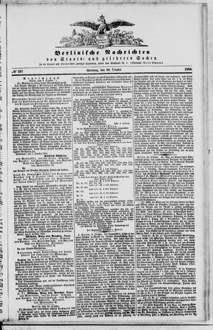Berlinische Nachrichten von Staats- und gelehrten Sachen vom 10.10.1858