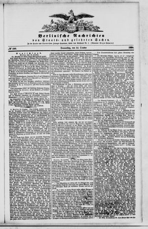 Berlinische Nachrichten von Staats- und gelehrten Sachen vom 14.10.1858