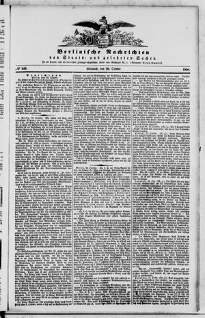 Berlinische Nachrichten von Staats- und gelehrten Sachen vom 20.10.1858