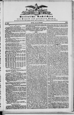Berlinische Nachrichten von Staats- und gelehrten Sachen vom 05.11.1858