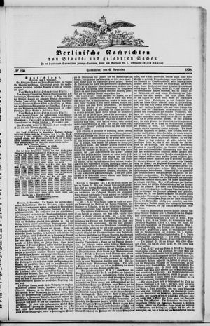Berlinische Nachrichten von Staats- und gelehrten Sachen on Nov 6, 1858