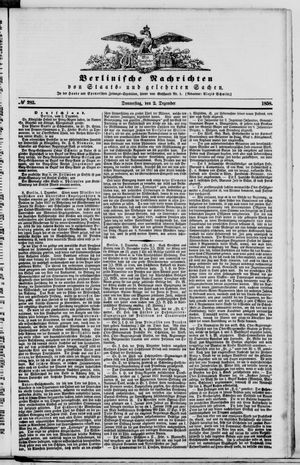Berlinische Nachrichten von Staats- und gelehrten Sachen vom 02.12.1858