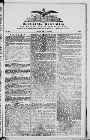 Berlinische Nachrichten von Staats- und gelehrten Sachen vom 12.12.1858