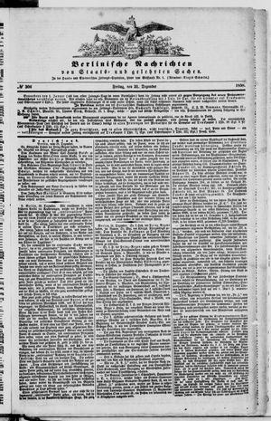 Berlinische Nachrichten von Staats- und gelehrten Sachen vom 31.12.1858