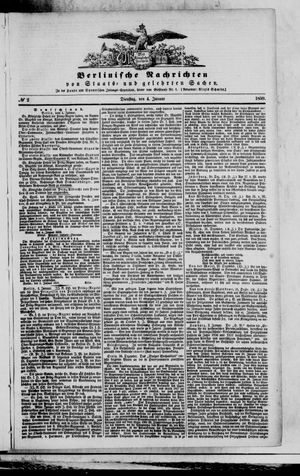 Berlinische Nachrichten von Staats- und gelehrten Sachen on Jan 4, 1859