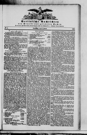 Berlinische Nachrichten von Staats- und gelehrten Sachen on Jan 6, 1859