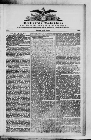 Berlinische Nachrichten von Staats- und gelehrten Sachen vom 09.01.1859