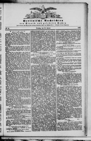Berlinische Nachrichten von Staats- und gelehrten Sachen on Jan 18, 1859