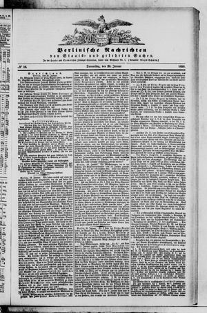 Berlinische Nachrichten von Staats- und gelehrten Sachen on Jan 20, 1859