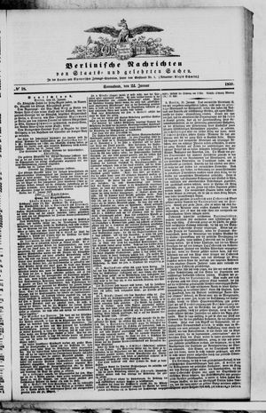 Berlinische Nachrichten von Staats- und gelehrten Sachen on Jan 22, 1859