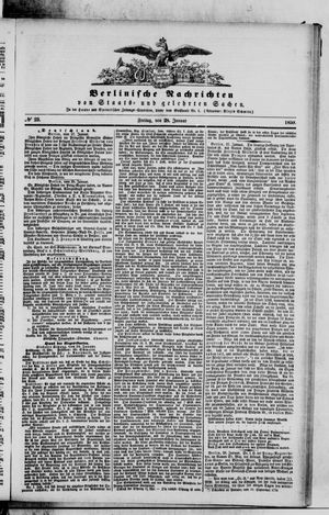 Berlinische Nachrichten von Staats- und gelehrten Sachen vom 28.01.1859