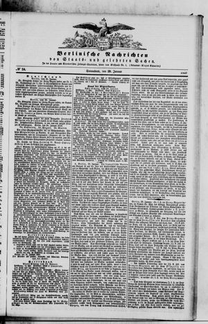 Berlinische Nachrichten von Staats- und gelehrten Sachen vom 29.01.1859