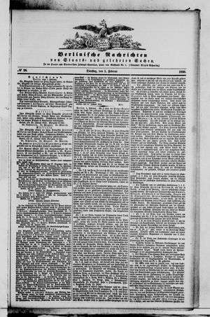 Berlinische Nachrichten von Staats- und gelehrten Sachen vom 01.02.1859