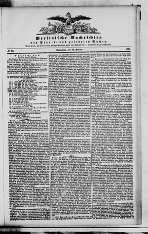 Berlinische Nachrichten von Staats- und gelehrten Sachen vom 12.02.1859