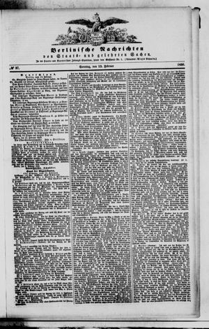 Berlinische Nachrichten von Staats- und gelehrten Sachen on Feb 13, 1859