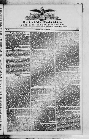 Berlinische Nachrichten von Staats- und gelehrten Sachen vom 17.02.1859