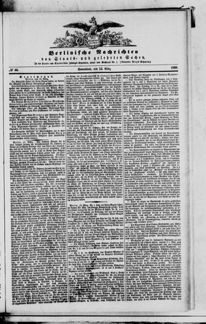 Berlinische Nachrichten von Staats- und gelehrten Sachen on Mar 12, 1859