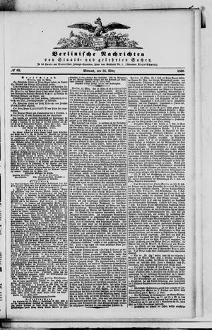 Berlinische Nachrichten von Staats- und gelehrten Sachen vom 16.03.1859