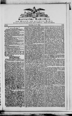 Berlinische Nachrichten von Staats- und gelehrten Sachen vom 17.03.1859