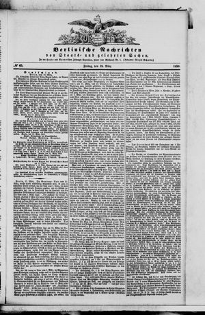 Berlinische Nachrichten von Staats- und gelehrten Sachen vom 18.03.1859