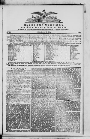 Berlinische Nachrichten von Staats- und gelehrten Sachen on Mar 23, 1859