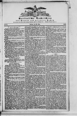 Berlinische Nachrichten von Staats- und gelehrten Sachen vom 25.03.1859