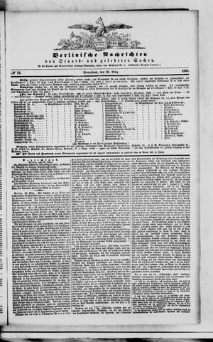 Berlinische Nachrichten von Staats- und gelehrten Sachen vom 26.03.1859